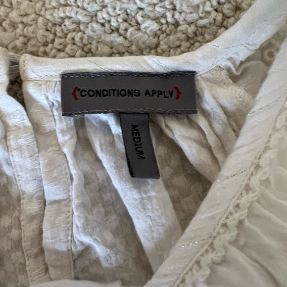 Anthropologie white “Conditions apply” Miranda peasant blouse - Picture 4 of 5